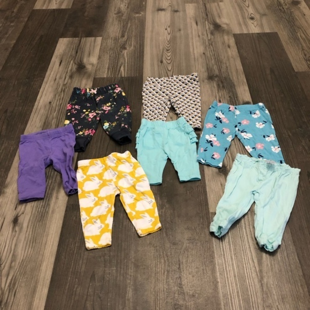 Carters Baby girl 3 months printed leggings bundle